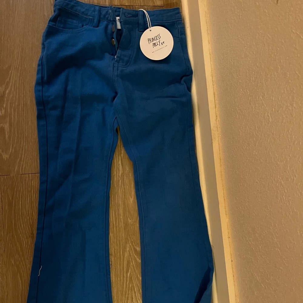 NWT Princess Polly Blue cropped flare jeans size 2